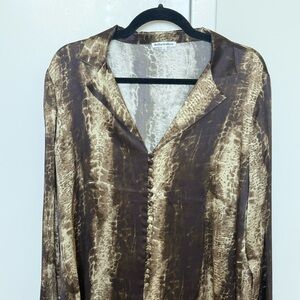 Reformation 100% silk shirt